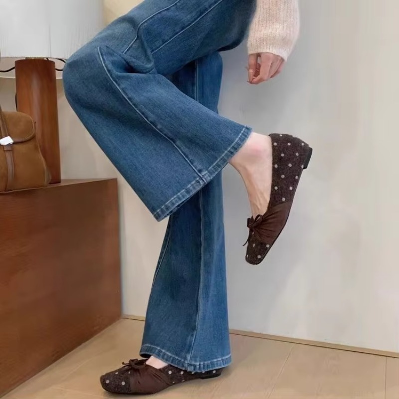 Women Polka Dot Woolen Ballet  - đánh giá và giá Heels