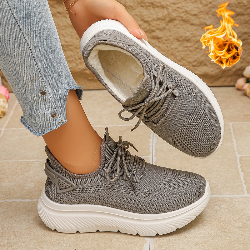 2027 Women's Outdoor Walking S - đánh giá và giá Knit Fabric Lace Up Sneakers