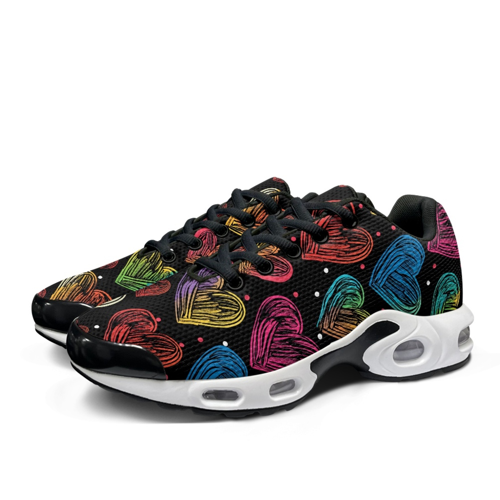 PENSTROLL Colorful Hearts Patt - đánh giá và giá Air Cushion Jogger Shoes Men