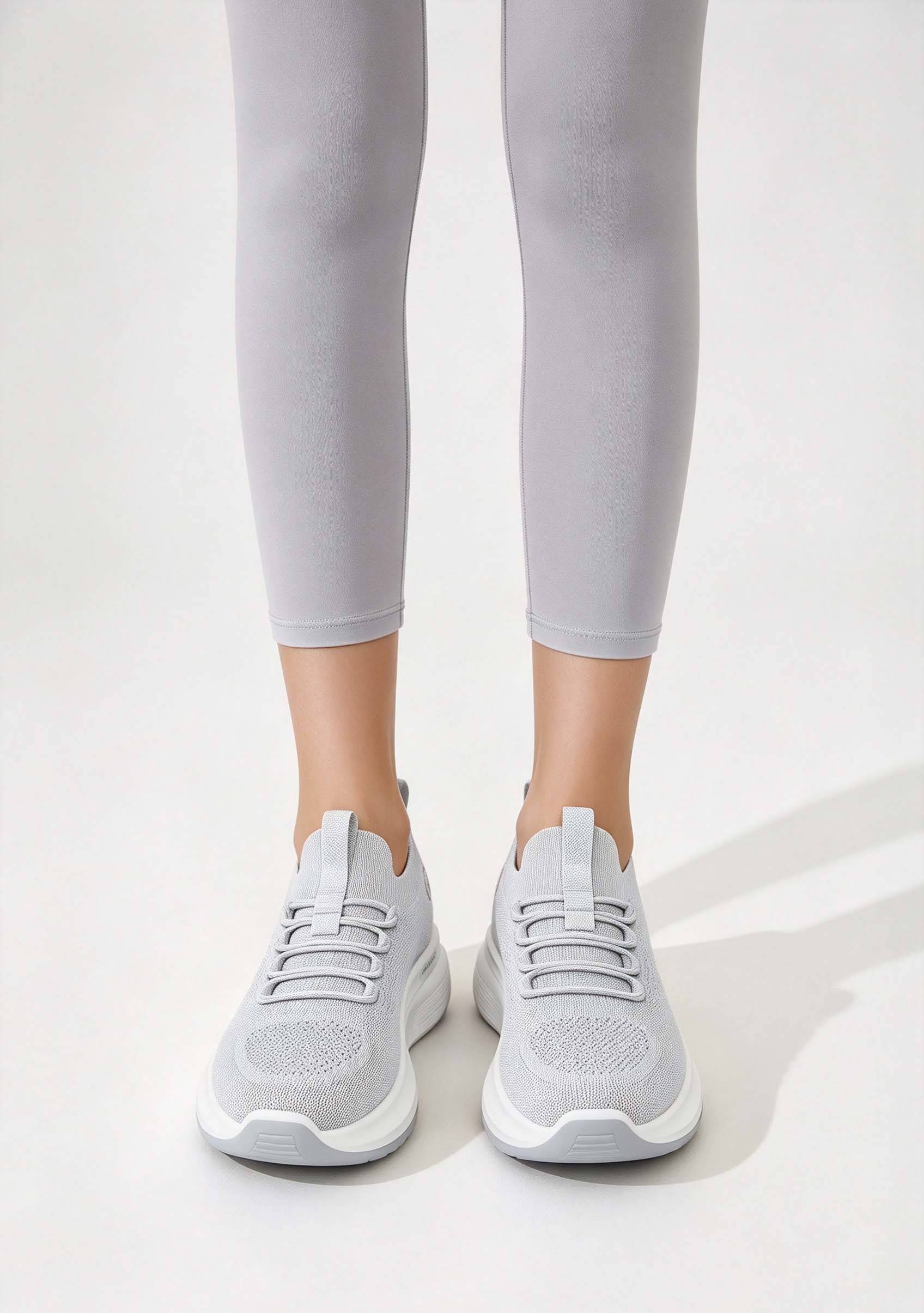 Women's Knit Platform Walking  - đánh giá và giá Knit Fabric Lace Up Sneakers
